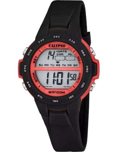 Reloj para Niño Digital caucho negro y rojo - Calypso K5850/6