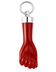 Colgante Puño rojo de plata de Ley – Plata 925