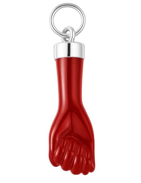 Colgante Puño rojo de plata de Ley – Plata 925