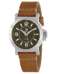 Reloj para Hombre con Correa de Piel Marrón y Esfera Verde - Marea B35366/2