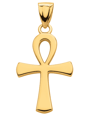 Colgante Cruz de la vida de Oro - Oro Amarillo 18K