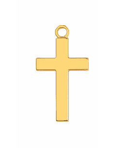 Colgante Cruz Oro Charm Suelto para Pendientes de Aro - Oro Amarillo