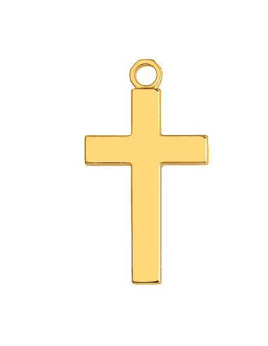 Colgante Cruz Oro Charm Suelto para Pendientes de Aro - Oro Amarillo