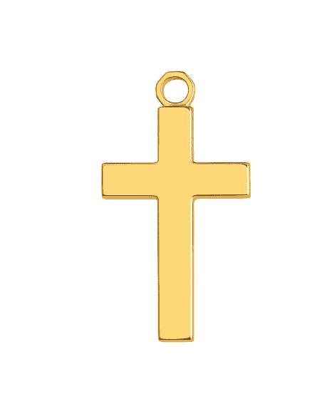 Colgante Cruz Oro Charm Suelto para Pendientes de Aro - Oro Amarillo