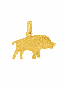 Colgante de oro con forma de jabalí - Oro Amarillo 18K
