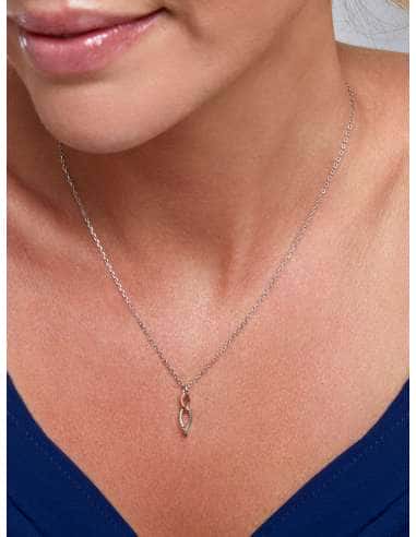Collar para Mujer de plata  Óvalos Entrelazados...
