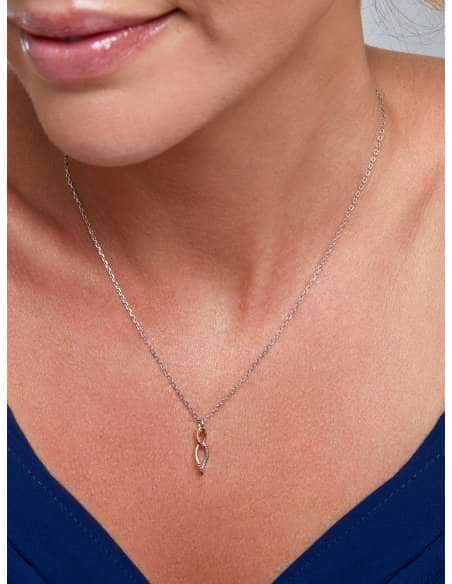 Collar para Mujer de plata  Óvalos Entrelazados - Marea D03207/AV
