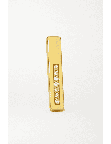 Colgante Barra Vertical con Circonitas - Oro...