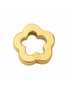 Colgante en Oro con Forma de Flor Calada y Grabado Decorativo - Oro Amarillo 18K