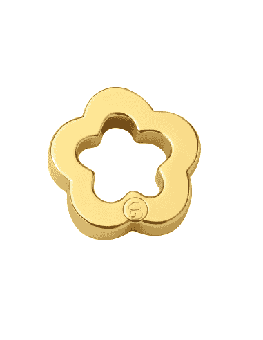 Colgante en Oro con Forma de Flor Calada y Grabado Decorativo - Oro Amarillo 18K