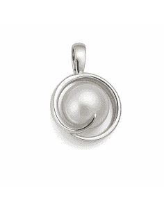 Colgante en Oro Blanco con Perla Central - Oro Blanco 18K
