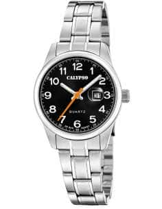 Reloj para Mujer de Acero Inoxidable con Esfera Negra y Agujas de Contraste - Calypso K5873/6