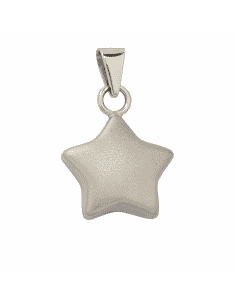 Colgante en oro blanco Forma de Estrella  - Oro Blanco 18K