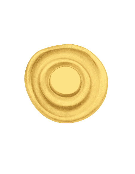 Colgante en Oro Amarillo Redondo con Diseño de Círculos Concéntricos -  Oro Amarillo 18K