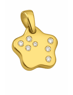 Colgante oro en Forma de Flor con Circonitas - Oro Amarillo 18K