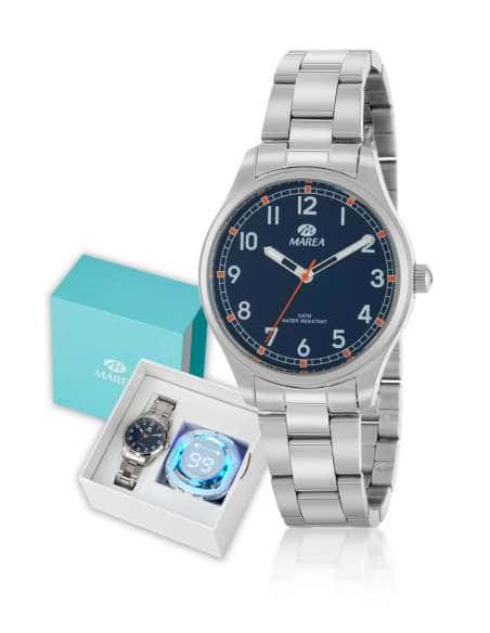 Pack Reloj para Niño comunión de acero - Marea B36204/3