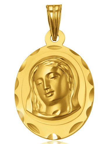 Medalla Virgen Niña - Oro Amarillo 18K