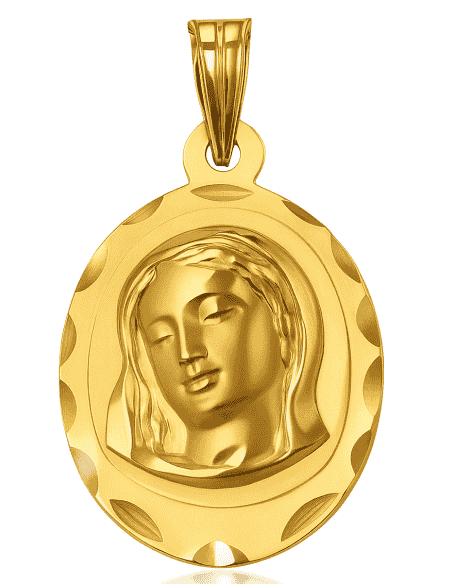 Medalla Virgen Niña - Oro Amarillo 18K
