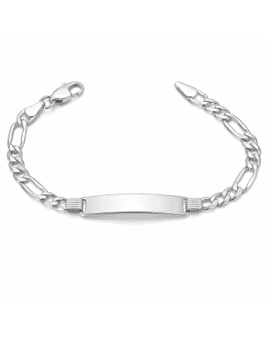 Pulsera esclava en plata de ley con eslabones barbados - Plata 925K