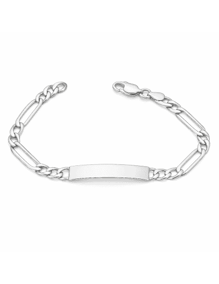 Pulsera esclava de plata con eslabones alargados - Plata 925K