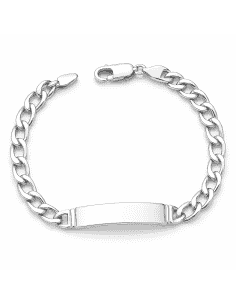 Pulsera esclava de plata de ley con eslabones redondeados - Plata 925