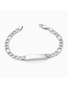Pulsera esclava de Plata con Eslabones 3x1 - Plata 925K