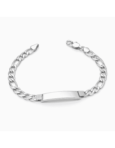 Pulsera esclava de Plata con Eslabones 3x1 - Plata 925K