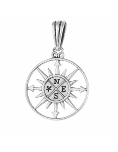 Colgante Rosa de los Vientos en plata de ley calada - Hurjo 0085001894