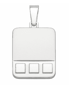 Colgante de Plata  Diseño Moderno con Detalles Geométricos - Plata 925K