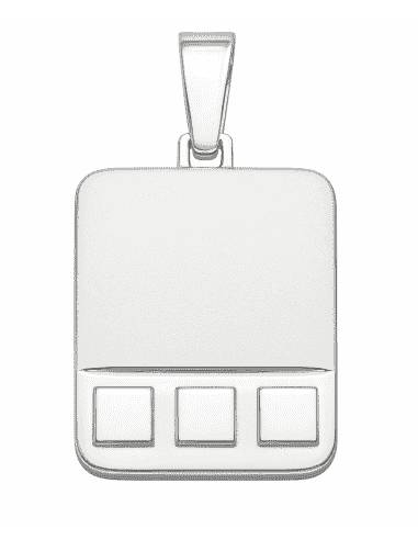 Colgante de Plata  Diseño Moderno con Detalles Geométricos - Plata 925K
