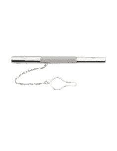 Pisacorbatas de oro Blanco con Detalle Matizado - Oro Blanco 18k