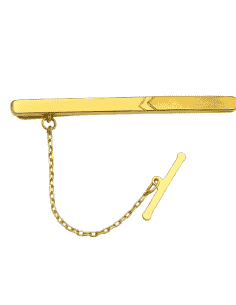 Pisacorbatas de oro amarillo con Adorno en Altorrelieve Mate  – Oro Amarillo 18K