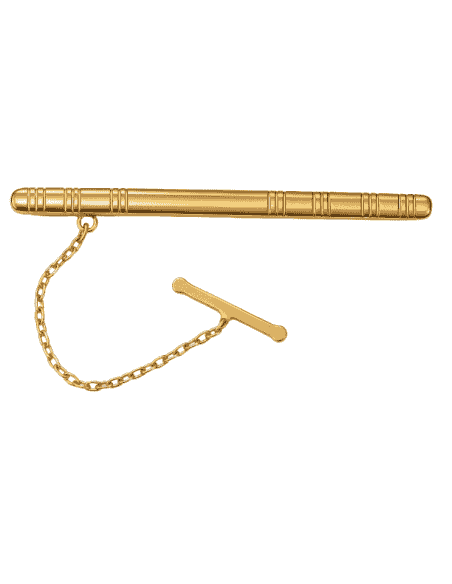 Pisacorbatas de oro con Acabado Mate y Grabados en Hendidura – Oro Amarillo 18K