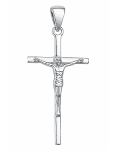 Colgante Cruz de plata Crucifijo de Plata de Ley con Cristo en Relieve – Plata 925