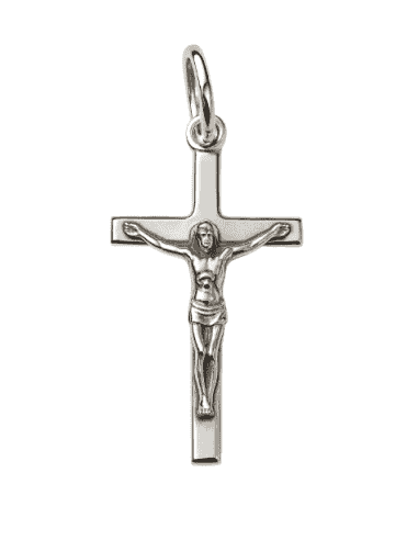 Colgante Cruz de Plata con Cristo - Plata 925