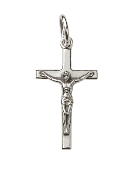 Colgante Cruz de Plata con Cristo - Plata 925