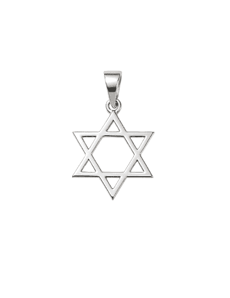 Colgante Estrella de David en Plata de Ley - Plata 925
