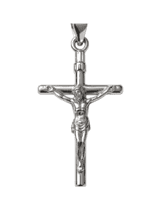 Colgante Cruz con Cristo en Relieve – Plata de ley