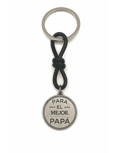 Llavero con Mensaje “Para el Mejor Papá” - Plata 925