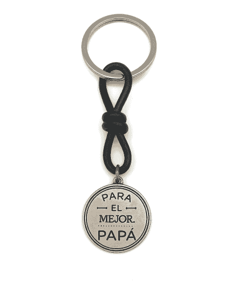 Llavero con Mensaje “Para el Mejor Papá” - Plata 925