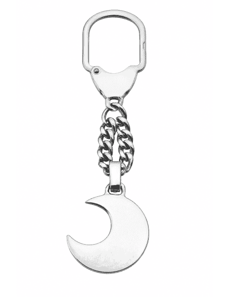 Llavero de Plata de Ley con Colgante de Luna - Plata 925K