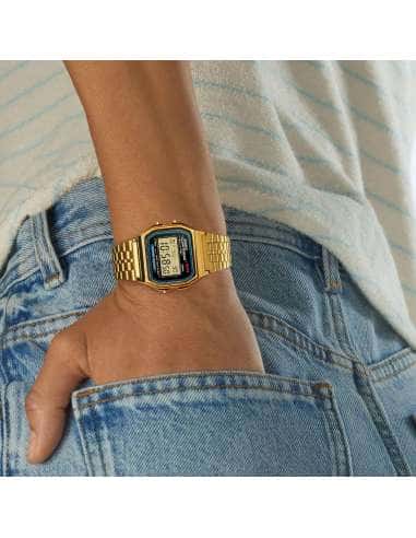 Reloj Unisex Vintage Dorado y negro - Casio A159WGEA-1EF