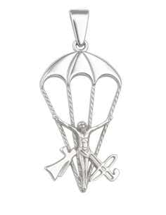 Colgante Cristo de la Legión Brigada de Paracaidistas - Plata 925