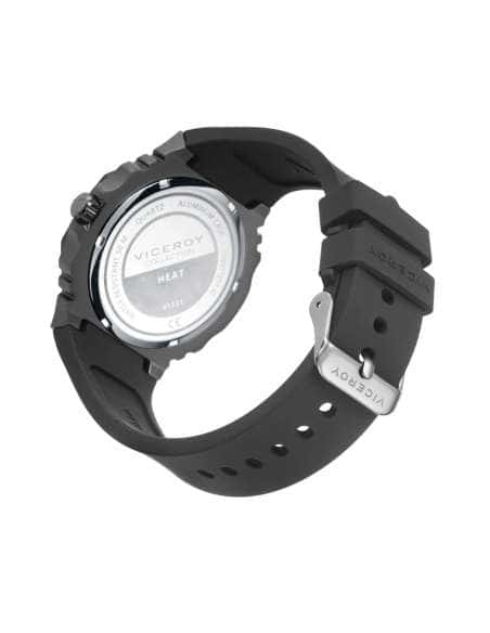 Reloj para Hombre con Correa de Silicona Negra y Esfera Negra con Detalles en Rojo - Viceroy 41131-57