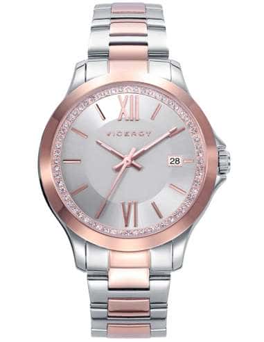 Reloj para Mujer Acero Bicolor Rosa y Plateado con Cristales - Viceroy 42432-73