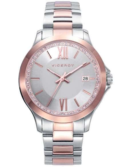 Reloj para Mujer Acero Bicolor Rosa y Plateado con Cristales - Viceroy 42432-73