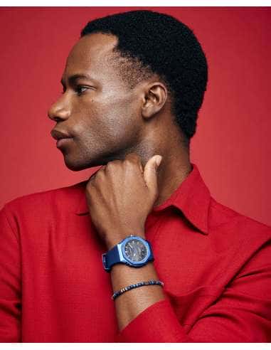 Reloj para Hombre con Correa de Silicona Azul y...