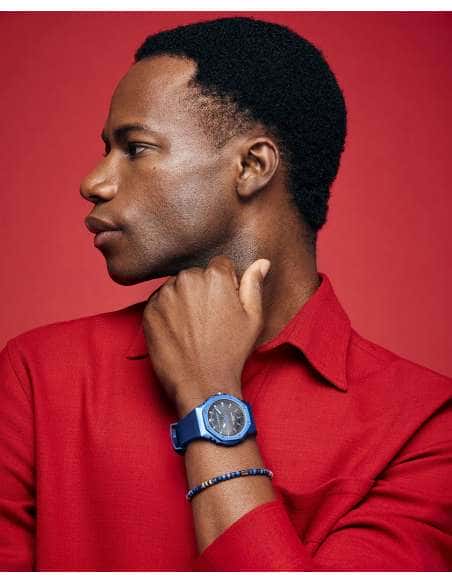 Reloj para Hombre con Correa de Silicona Azul y Esfera Negra con Detalles en Azul - Viceroy 41131-37