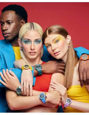 Reloj para Hombre con Correa de Silicona Azul y...