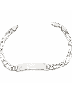 Pulsera esclava de plata de ley con eslabones angulados - Plata 925